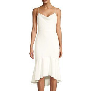 Alice + Olivia Adrina Ivory Midi Dress